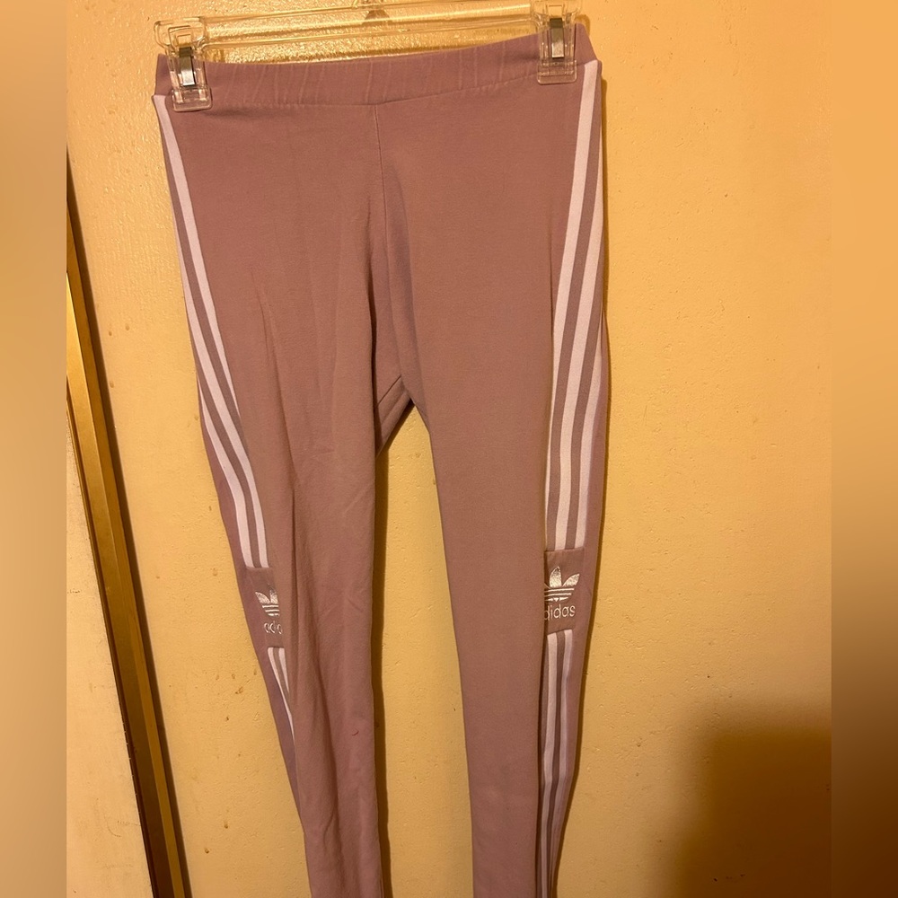 Adidas light purple leggings XS